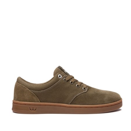 Supra Chino Court Mens Low Tops Shoes Olive UK 09TAD